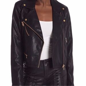 BLANKNYC Black Leather Biker Jacket